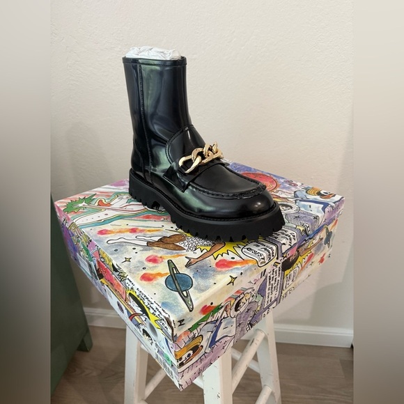 NIB RARE Jeffrey Campbell Recess Ankle Boot Chain-Embellished EU 40, US 9 - Picture 11 of 13